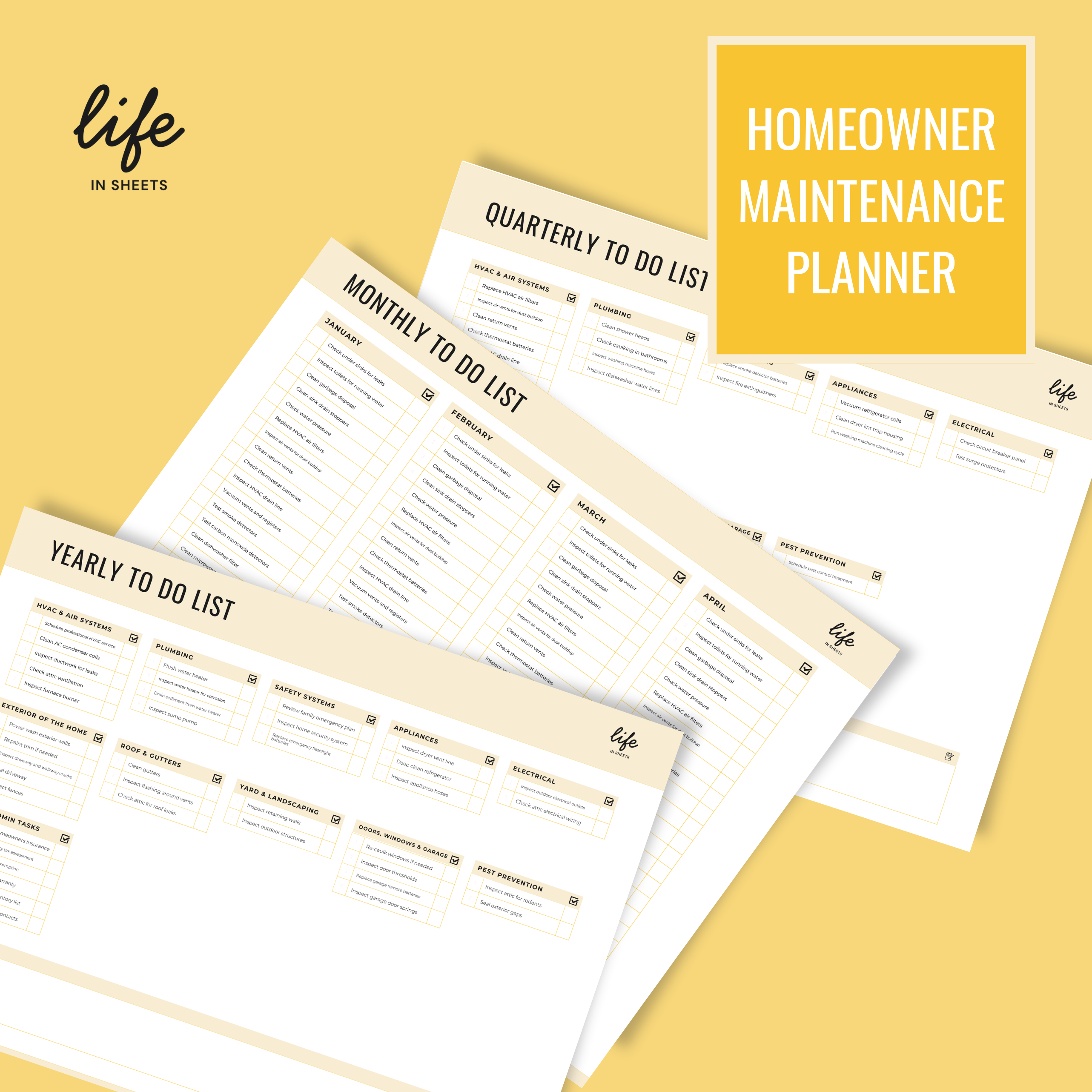 Homeowner’s Complete Maintenance Planner (Yearly, Quarterly, and Monthly Tasks)