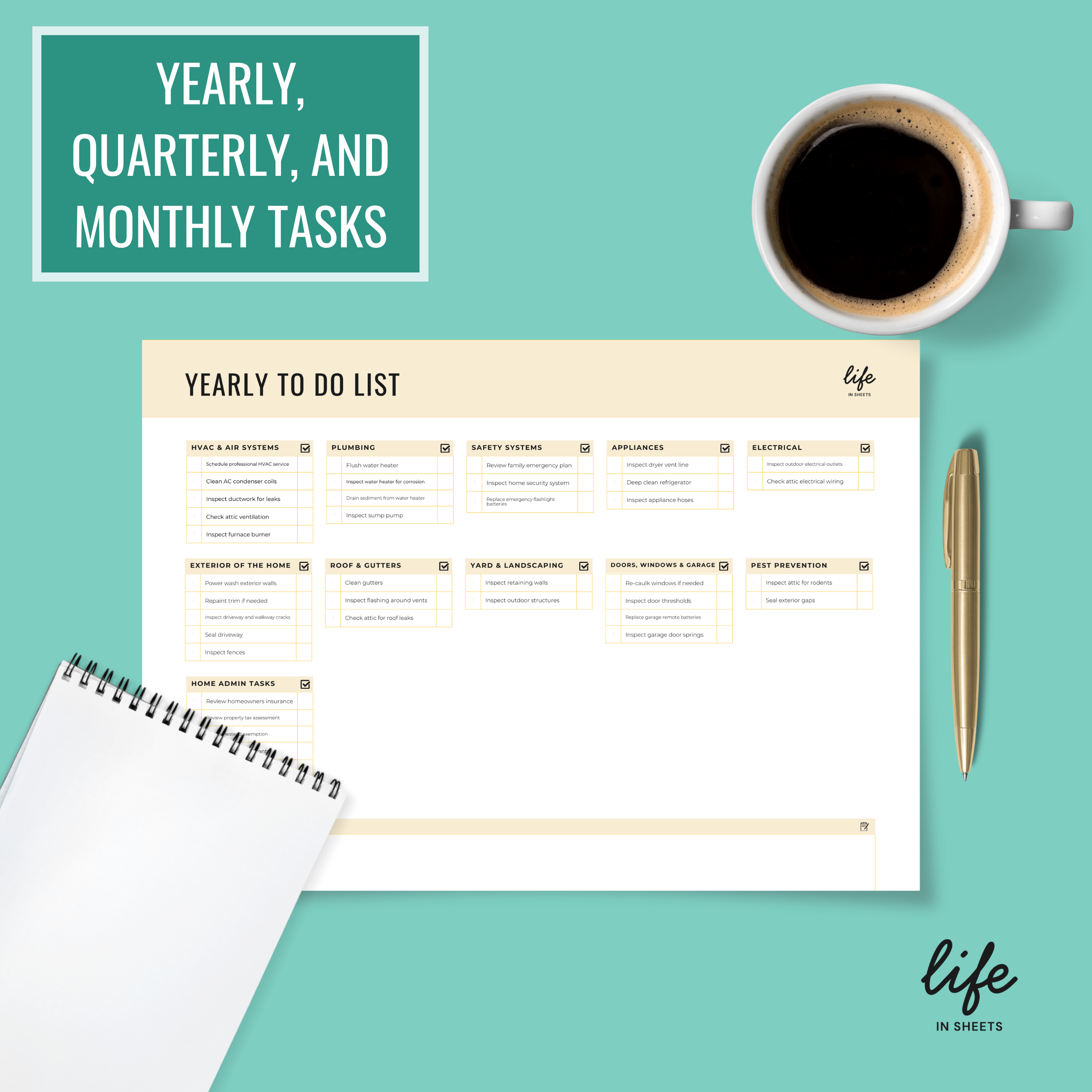 Homeowner’s Complete Maintenance Planner (Yearly, Quarterly, and Monthly Tasks)